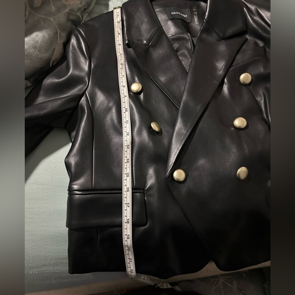 Perfect Dolce Cabo Faux Leather Double Breasted Blazer - only worn once !! - Picture 8 of 9